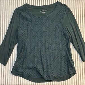 Croft & Barrow Women's Green Top